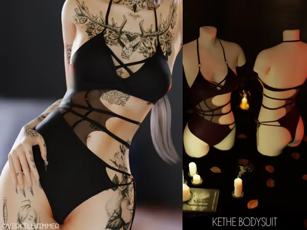 Alpha Kethe bodysuit by overkillsimmer - The Sims 4 Custom Content