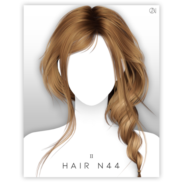 Alpha [JINO] HAIR N44 ver 1 by simsfinds - The Sims 4 Custom Content