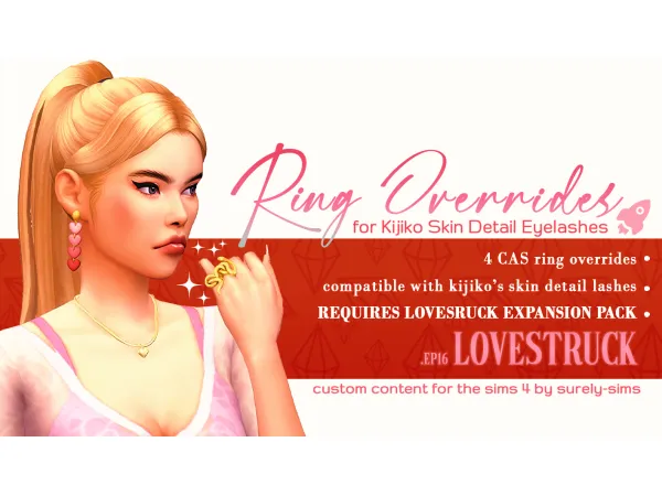 Maxis Match Ring Overrides EP16 Lovestruck Sims by simsfinds - The Sims 4 Custom Content