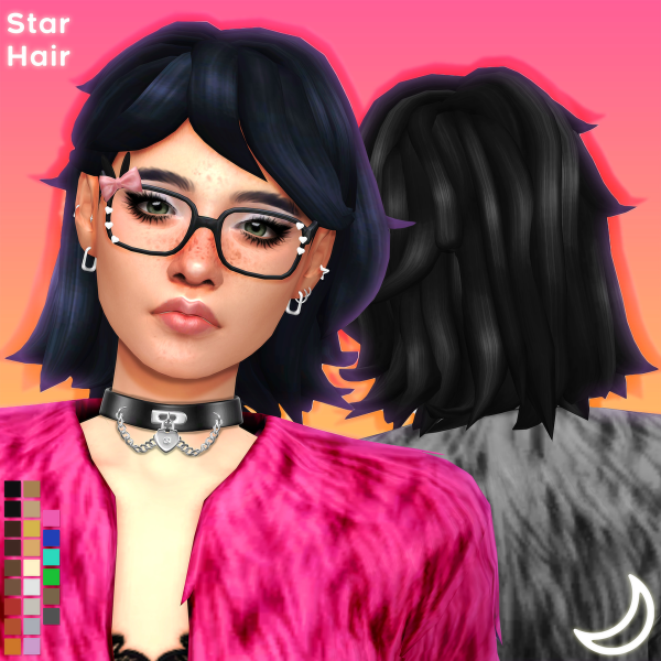 Maxis Match Star Hair by simsfinds - The Sims 4 Custom Content