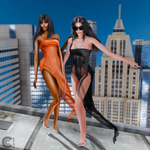 Alpha Asymmetric Layered Silk Dress by cool_content_star - The Sims 4 custom content