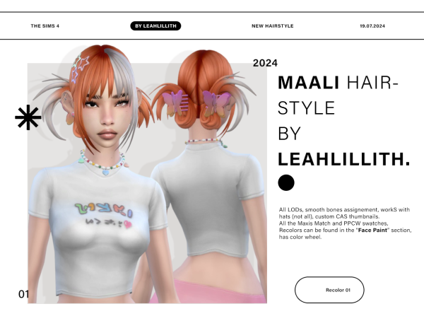 Maxis Match Maali Hairstyle by simsfinds - The Sims 4 Custom Content