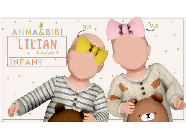Maxis Match Lilian_headband_INFANT AnnaBibi - The Sims 4 Custom Content