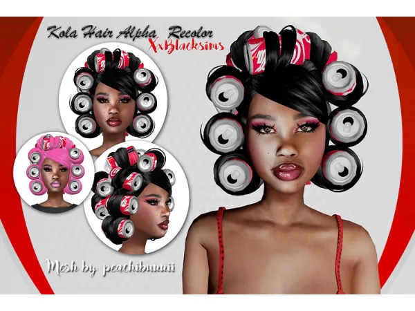 Mix Kola Hair Recolor XxBlacksims by simsfinds - The Sims 4 Custom Content