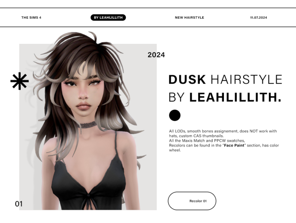 Maxis Match Dusk Hairstyle by simsfinds - The Sims 4 Custom Content