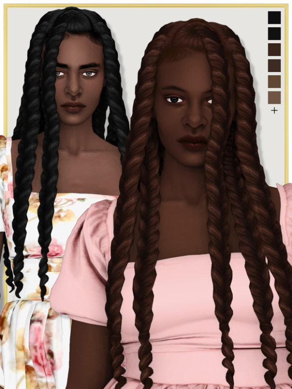Maxis Match NEMMA female hair by simsfinds - The Sims 4 Custom Content
