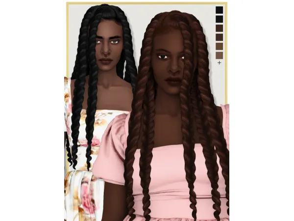 Maxis Match NEMMA female hair by laeska - The Sims 4 Custom Content