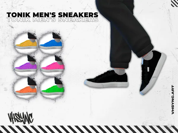 Maxis Match [VHSync] Tonik Men's Sneakers - The Sims 4 Custom Content
