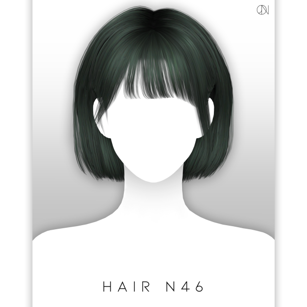 Alpha [JINO] HAIR N46 by simsfinds - The Sims 4 Custom Content