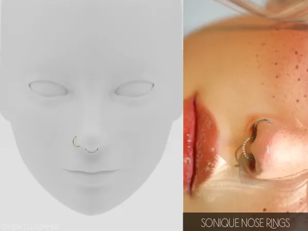 Mix Sonique nose rings - The Sims 4 Custom Content