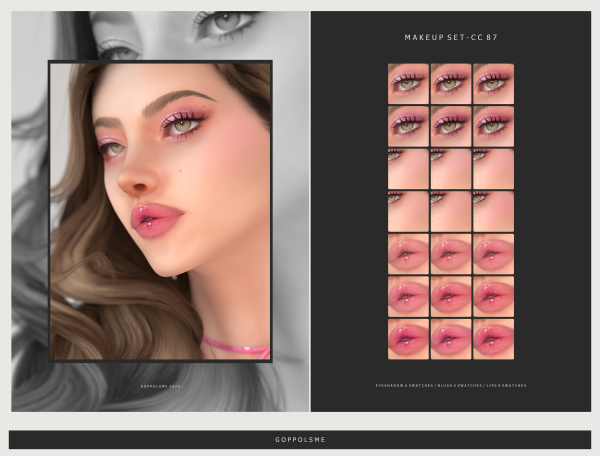 Alpha GPME GOLD MAKEUP SET CC87 by simsfinds - The Sims 4 Custom Content