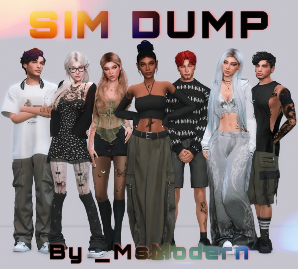 Mix 700 PATREON MEMBERS 7 SIMS SIM DUMP by MsModern - The Sims 4 Custom Content