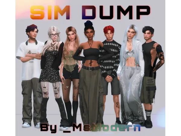 Mix 700 PATREON MEMBERS 7 SIMS SIM DUMP by MsModern - The Sims 4 Custom Content