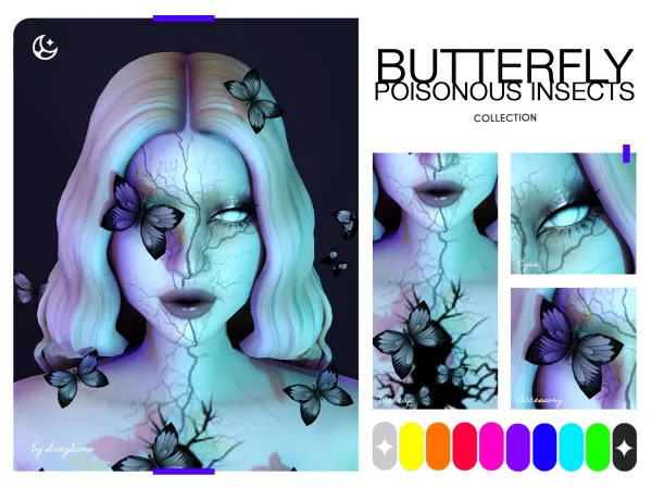 Alpha Butterfly Poisonous Insects Collection by luxysims - The Sims 4 Custom Content