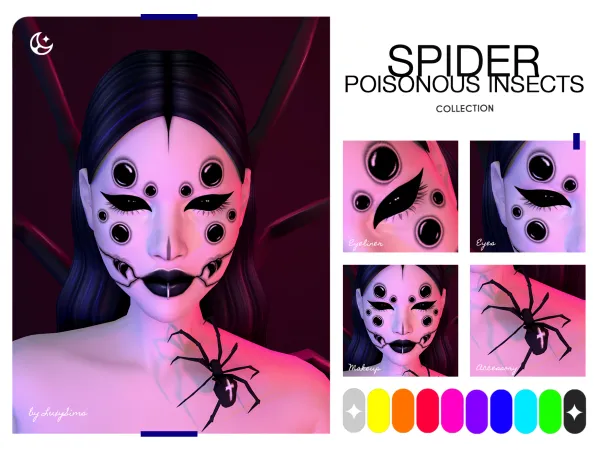 Alpha Spider Poisonous Insects Collection by luxysims - The Sims 4 Custom Content