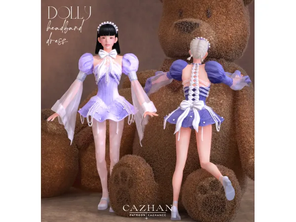 Alpha [DOLLY] clothing accessory by cazhan - The Sims 4 Custom Content