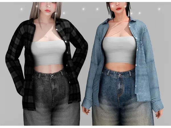 Alpha Fairy shirt with niki top by babyetears - The Sims 4 Custom Content
