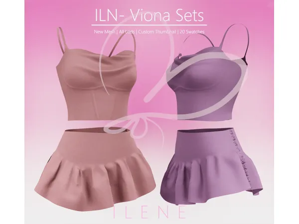 Mix ILN Viona Sets by ilenes4 - The Sims 4 Custom Content