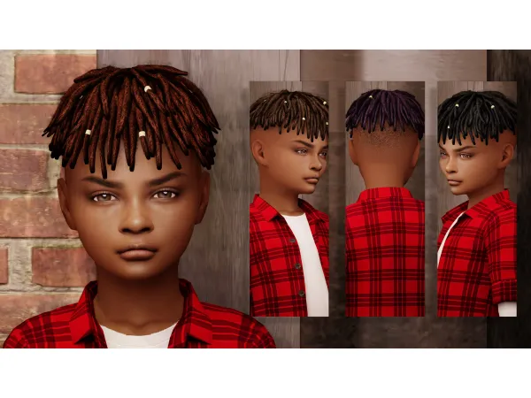 Alpha Aaron Hairstyle Child by sorensms - The Sims 4 Custom Content
