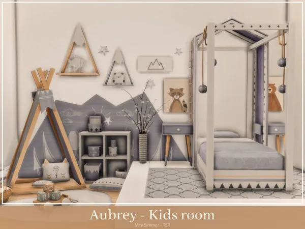 Mix Aubrey Kids room by simsfinds - The Sims 4 Custom Content