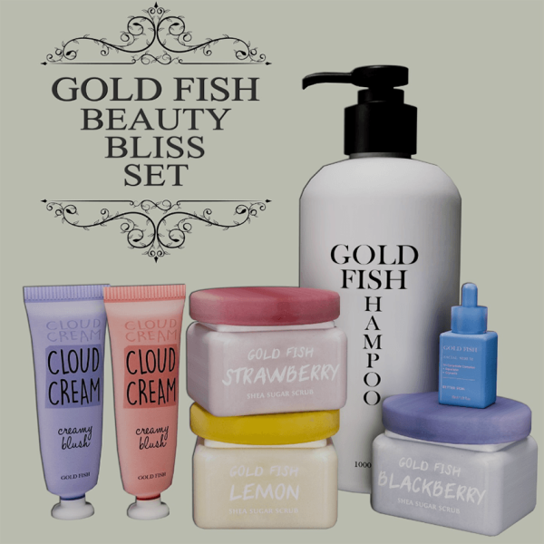 Mix GolsFish Beauty Bliss Set by simsfinds - The Sims 4 Custom Content