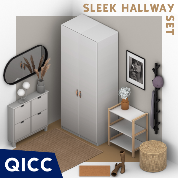Maxis Match QICC Sleek Hallway Set by itsqicc - The Sims 4 Custom Content