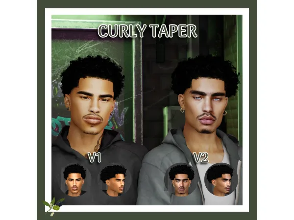 Alpha CURLY TAPER by Khadijah551 - The Sims 4 Custom Content