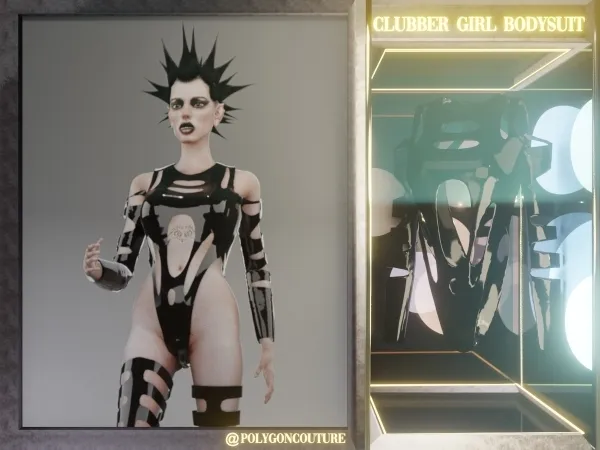 Maxis Match Clubber Girl Bodysuit by polygoncouture - The Sims 4 Custom Content