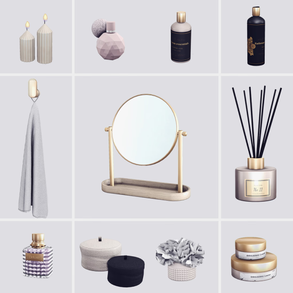 Alpha Deluxe Bathroom Clutter II by modcollective - The Sims 4 Custom Content