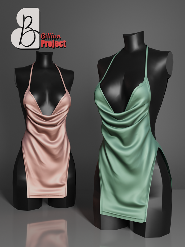 Alpha BillionProject Mierza Mini Dress by billion_project666 - The Sims 4 Custom Content