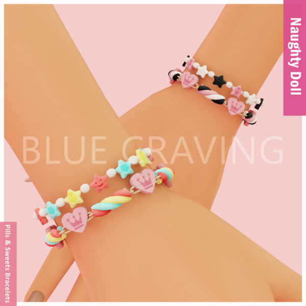 Mix Blue Craving Pills Bracelet by bluecraving - The Sims 4 Custom Content