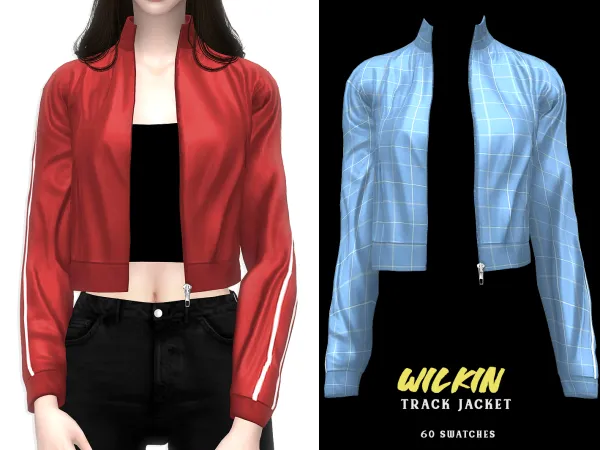 Alpha Wilkin Track Jacket by grafity-cc - The Sims 4 Custom Content