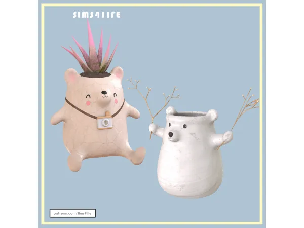 Mix sims41ife bear planter - The Sims 4 Custom Content