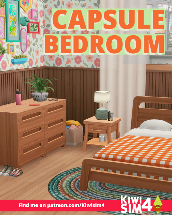Maxis Match Capsule Bedroom Collection by simsfinds - The Sims 4 Custom Content