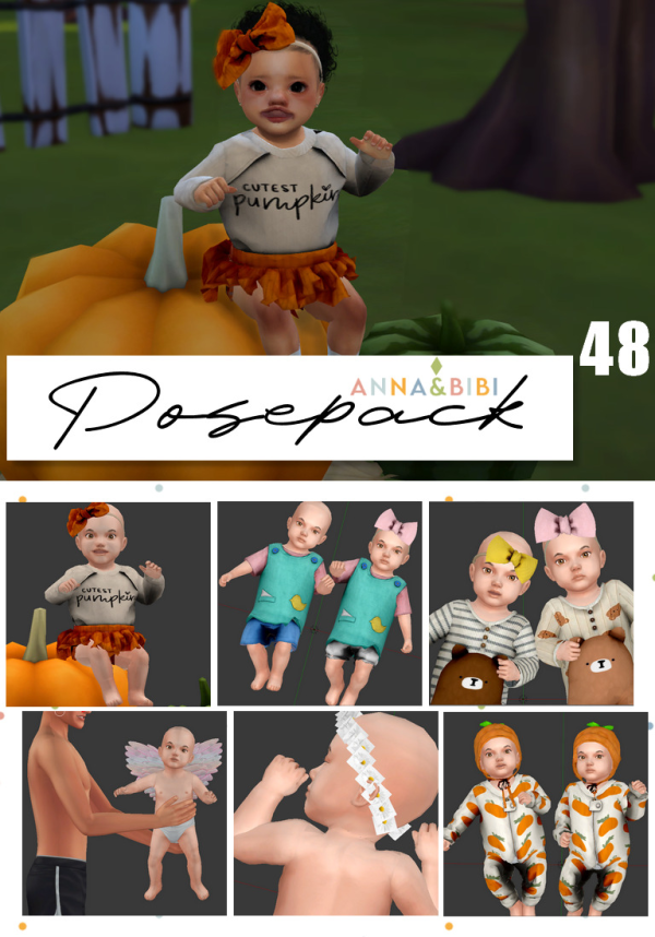 Mix Posepack_048 [AnnaBibi] by simsfinds - The Sims 4 Custom Content