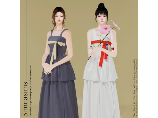 Mix [simna] Seol hanbok dress - The Sims 4 Custom Content