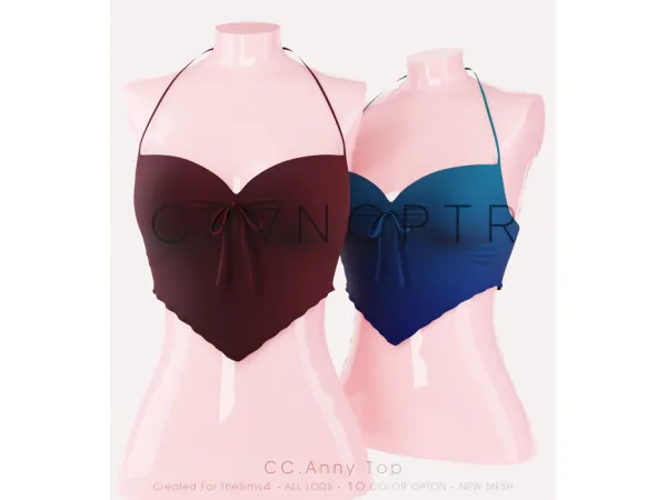 Mix Anny Top by carvincaptoor - The Sims 4 Custom Content