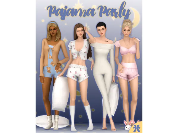 Maxis Match Pajama Party by huien - The Sims 4 Custom Content