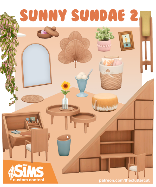 Maxis Match Sunny Sundae Part II by simsfinds - The Sims 4 Custom Content