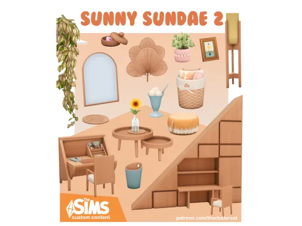 Maxis Match Sunny Sundae Part II by TheClutterCat - The Sims 4 Custom Content