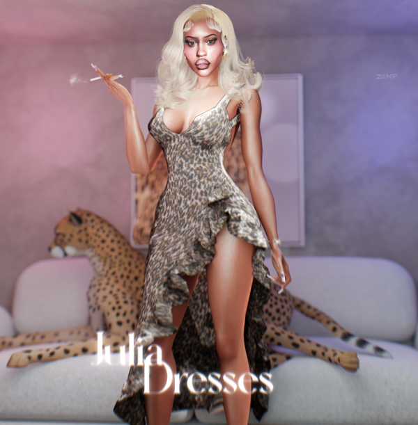 Alpha Julia Dress by ziimp - The Sims 4 Custom Content