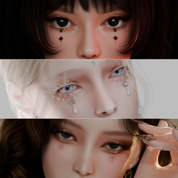 Alpha [ ] Face sticker collection by simsfinds - The Sims 4 Custom Content