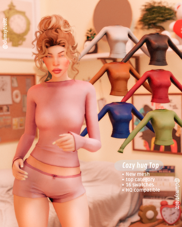 Alpha Sleep over Clothing set by simsfinds - The Sims 4 Custom Content