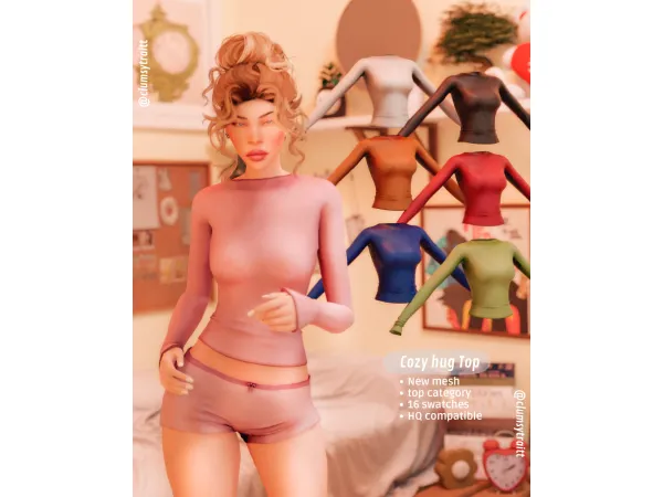 Alpha Sleep over Clothing set by Taüve - The Sims 4 Custom Content