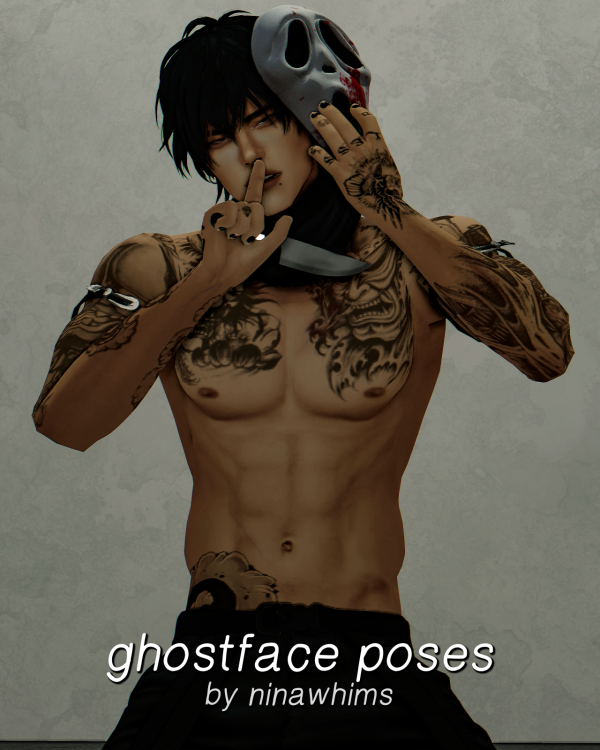 Mix ghostface poses ninawhims by simsfinds - The Sims 4 Custom Content