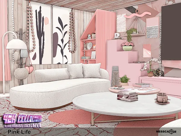 Mix Pink Life by nesscasims - The Sims 4 Custom Content