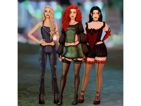 Maxis Match Sanderson Sisters (Hocus Pocus) Sim Dump by ashlegacies - The Sims 4 Custom Content
