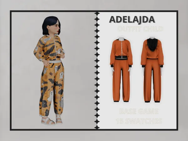 Alpha Adelajda Outfit Child - The Sims 4 Custom Content