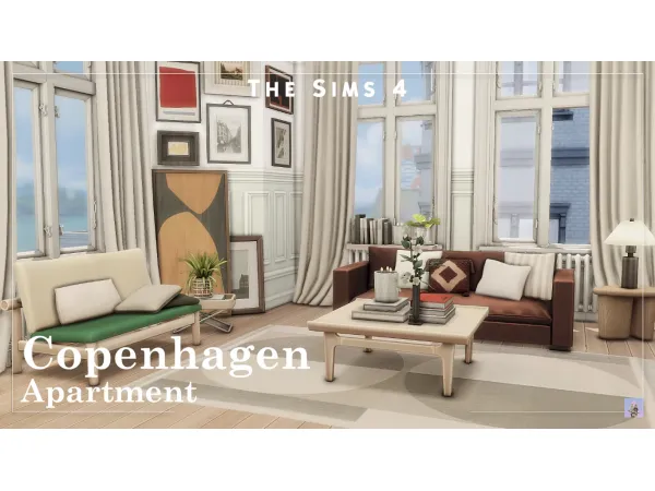 Maxis Match Copenhagen Apartment by bojanasimsyt - The Sims 4 Custom Content