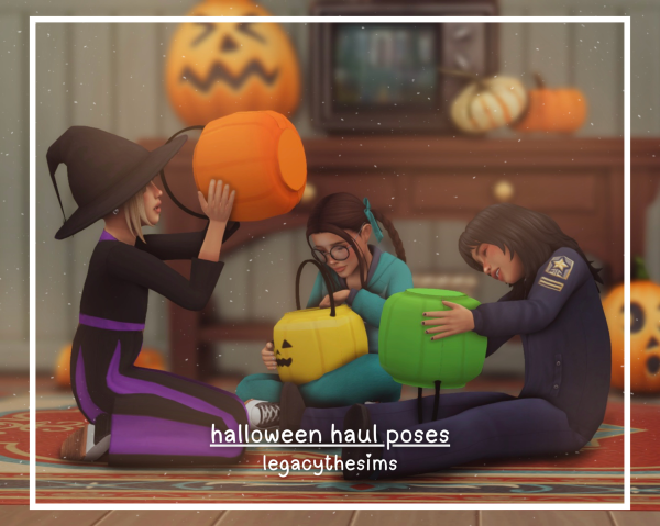 Mix halloween haul poses by simsfinds - The Sims 4 Custom Content